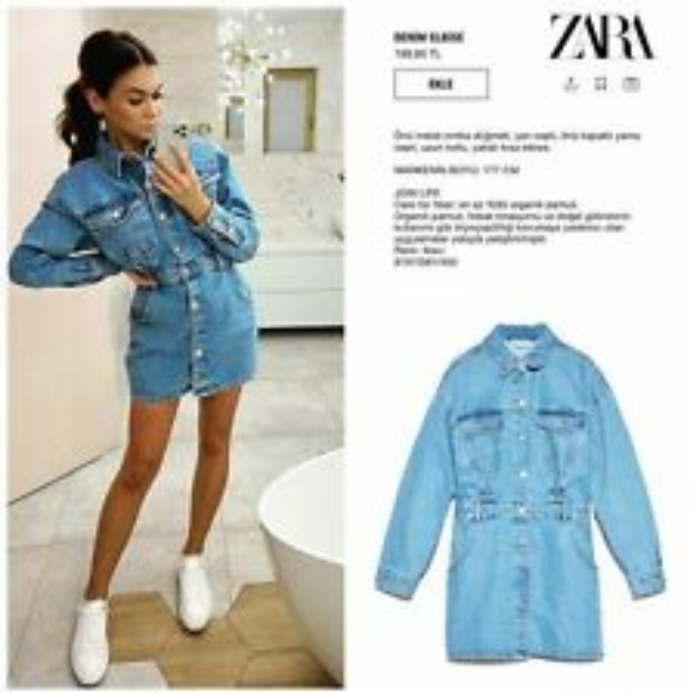 NWT Stunning Zara denim DRESS